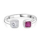 Afrikanischer Rubin und Moissanit-Ring - 0,83 ct. image number 0