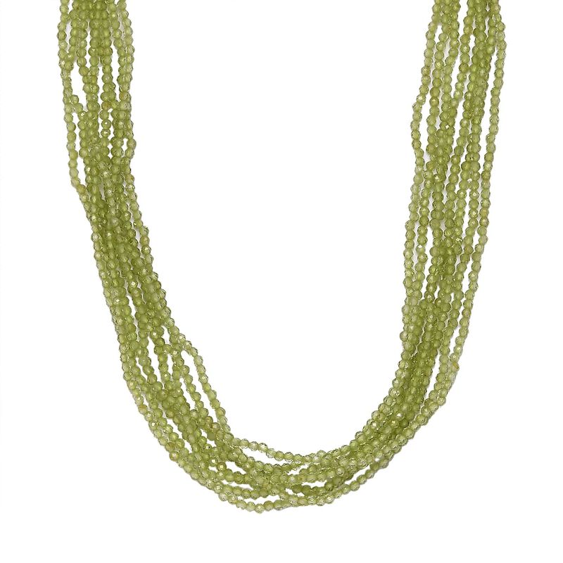 Natürliche Peridot mehrsträngige Halskette, 50cm - 100 ct. image number 0