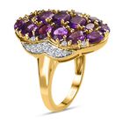 Afrikanischer Amethyst und Zirkon-Cluster-Ring - 5,54 ct. image number 4