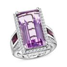 Rose De France Amethyst, Rhodolith Granat und Zirkon-Ring - 14,18 ct. image number 3