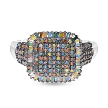 Mehrfarbiger Diamant-Ring - 1 ct.