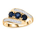 Blauer Saphir und Zirkon-Ring - 1,96 ct. image number 5