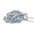 GP Amore Kollektion- Himmelblauer Topas, Zirkon und blauer Saphir-Anhänger mit 45cm Kette- 8,97 ct. image number 3