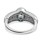 Kambodschanischer, blauer Zirkon, weißer Zirkon Ring, 925 Silber platiniert, ca. 2.68 ct image number 5