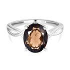 Rauchquarz-Ring, 925 Silber (Größe 21.00) ca. 2.42 ct image number 0