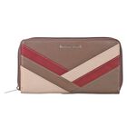 CLOSE OUT: Echtleder Patchwork Brieftasche, Nude image number 0