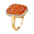 Salamanca Feueropal Ring, 925 Silber Gelbgold Vermeil, ca. 2.55 ct image number 4