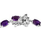 Afrikanischer Amethyst Armband ca. 19 cm 925 Silber platiniert ca. 8,82 ct. image number 3