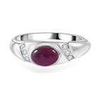 Afrikanischer Rubin und Zirkon-Ring - 1,41 ct. image number 0