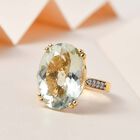 Prasiolith und Zirkon Cocktail Ring - 12,44 ct. image number 1