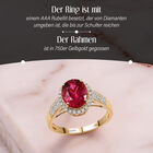 ILIANA AAA Rubellit und weißer Diamant-Ring - 3 ct. image number 2