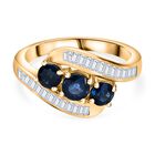 Blauer Saphir und Zirkon-Ring - 1,96 ct. image number 0