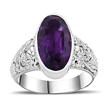 Afrikanischer Amethyst Ringe 925 Silber (Größe 16.00) ca. 7,34 ct