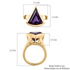 Afrikanischer Amethyst Ring, 925 Silber Gelbgold Vermeil (Größe 21.00) ca. 5.65 ct image number 6