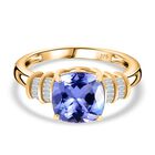 AA Tansanit und Diamant Ring in 375 Gold - 2,31 ct. image number 7