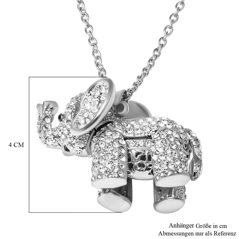 DIAMOON Elefant-Anhänger mit Kette, cm | SHOPLC Kristall 60