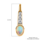 AA äthiopische Welo Opal und Zirkon Ohrringe, 925 Silber vergoldet - 0,96 ct. image number 5