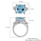 GP Bella Italia Kollektion - Himmelblauer Topas, Zirkon und blauer Saphir-Ring - 8,96 ct. image number 6