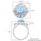 Royal Bali Kollektion- Larimar und Blautopas Ring - 5,89 ct. image number 5