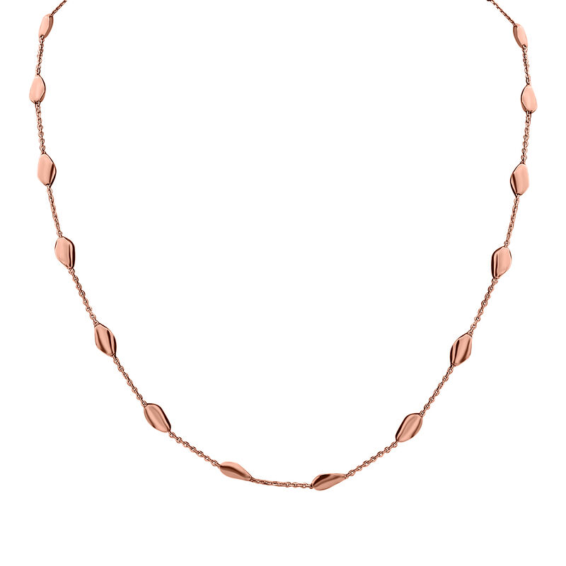 Barrel Bead Kette in rosévergoldetem Silber image number 0