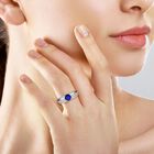 Blauer Spinell Ring, 925 Silber rhodiniert (Größe 17.00) ca. 0.59 ct image number 1