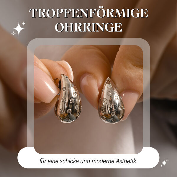 Moissanit Ohrringe, 925 Silber rhodiniert - 0,96 ct. image number 1