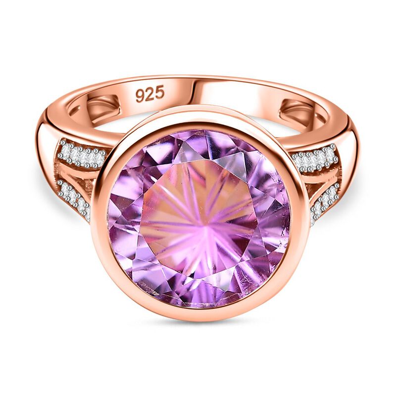 Rose De France Amethyst und Zirkon Ring - 6,06 ct. image number 0