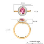 AAA rosa Calabar Turmalin und Diamant Ring in 585 Gelbgold - 1,39 ct. image number 4