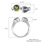 Himmelblauer Topas und Peridot-Ring - 1,79 ct. image number 6