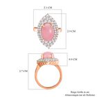 AA rosa Opal und Zirkon Ring - 7,17 ct. image number 6