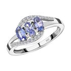 Tansanit und Zirkonia Ring - 1.15 ct. image number 3