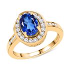 Tansanit-Farbe Quarz und Zirkon Ring - 2,80 ct. image number 3