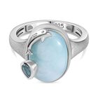 AA Larimar und himmelblauer Topas-Ring-  7,14 ct. image number 0