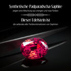 GP Trifono Kollektion- Synthetisches Padparadscha-Saphir, Zirkon und blaues Saphir-Armband, 19cm - 13,27 ct. image number 3