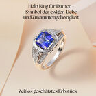 AAAA Tansanit und Diamant Ring in 950 Platin - 2,99 ct. image number 3