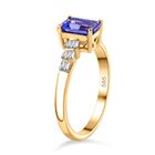 AAA Tansanit und Diamant Ring in 585 Gold - 1,22 ct. image number 7