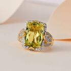 AA Ouro Verde Quarz und Zirkon Ring - 7,81 ct. image number 1