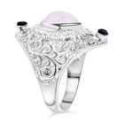 Royal Bali Kollektion- Regenbogen Mondstein und afrikanischer Amethyst-Ring - 2,84 ct. image number 3