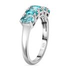 Paraiba-Apatit Ring 925 Silber platiniert (Größe 17.00) ca. 1,14 ct image number 4