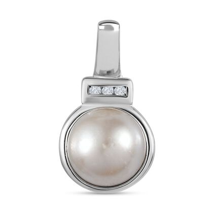 Anhänger Halter für halb-gebohrte 8 10mm Perlen feine Versilberung - Perles  & Co