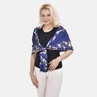 LA MAREY - 100% Maulbeeren-Seidenschal, Chiffon, 60x170 cm, Marineblau image number 7