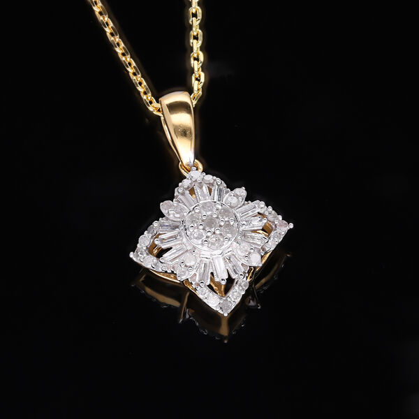 Weißer Diamant-Anhänger mit Kette, 45 cm - 0,50 ct. image number 1