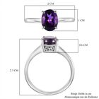 AAA Natürlicher, marokkanischer Amethyst-Ring, 925 Silber platiniert  ca. 1,80 ct image number 6