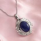 Strukturierter Lapislazuli-Anhänger mit 50cm Kette - 15 ct. image number 1