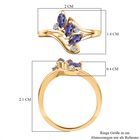 Tansanit und Zirkon Ring - 0,49 ct. image number 6