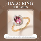 AAA rosa Calabar Turmalin und Diamant Ring in 585 Gelbgold - 1,39 ct. image number 1