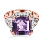 Rose De France Amethyst und Zirkon Ring - 7,38 ct. image number 0