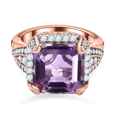 Rose De France Amethyst und Zirkon Ring - 7,38 ct.