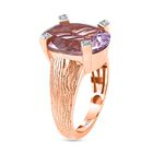 Rose De France Amethyst und Zirkon Ring - 8,16 ct. image number 4