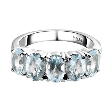 Himmelblauer Topas-Ring - 3,04 ct.